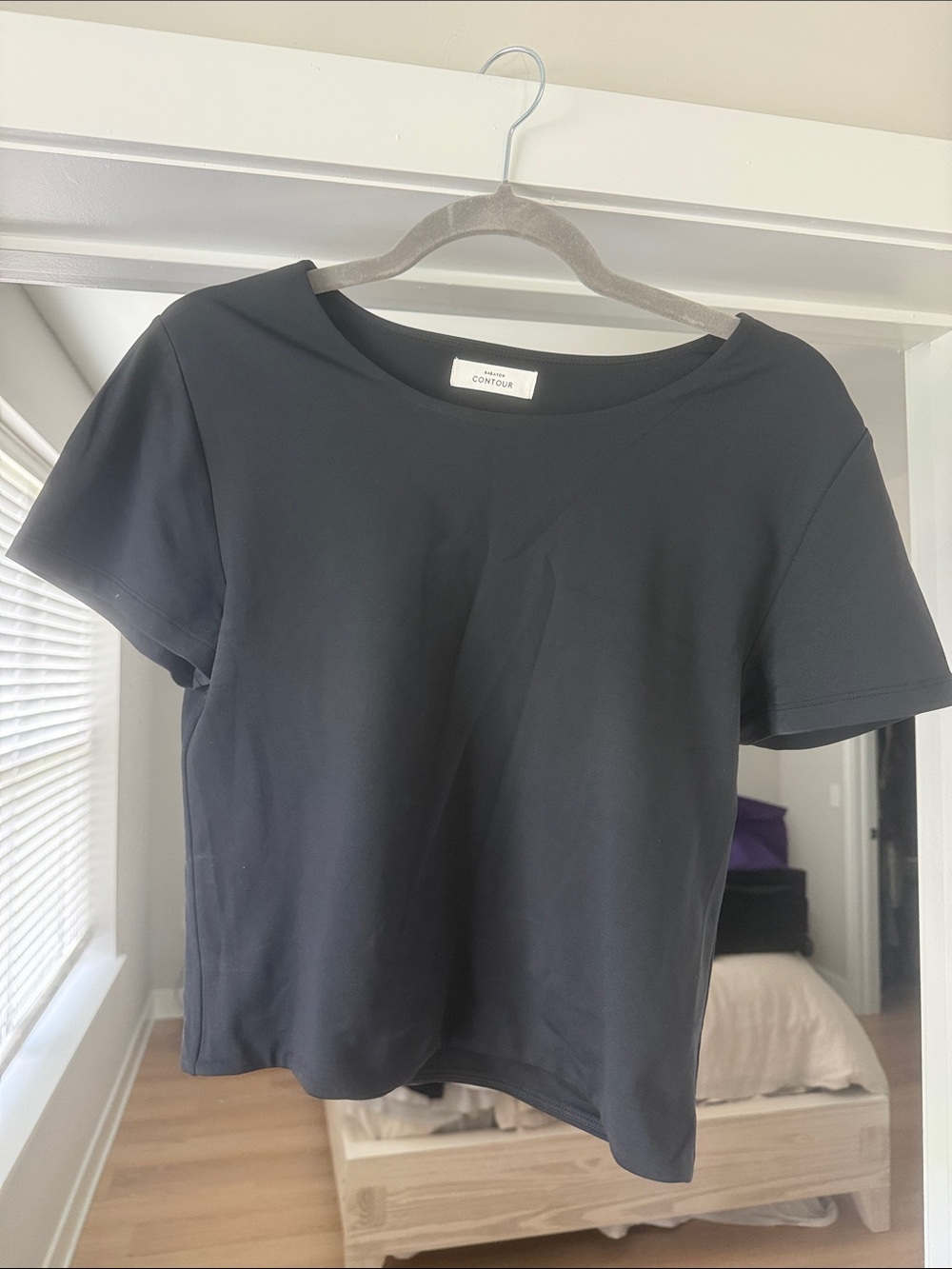 Babaton Black Short Sleeve Crewneck Tee